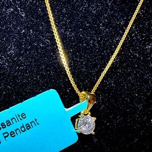 Moissanite Solitaire Pendant Necklace